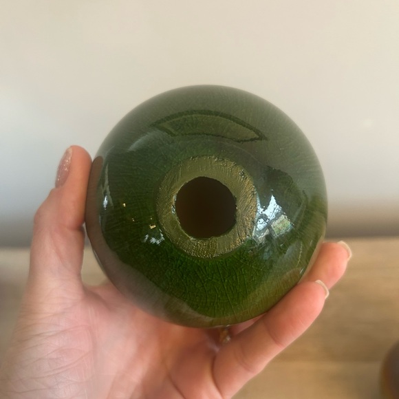 Ceramic Orbs 4pc Set 3.5/4” Filigree Earth tone Decorative Bowl Filler Pier1 - Picture 11 of 16